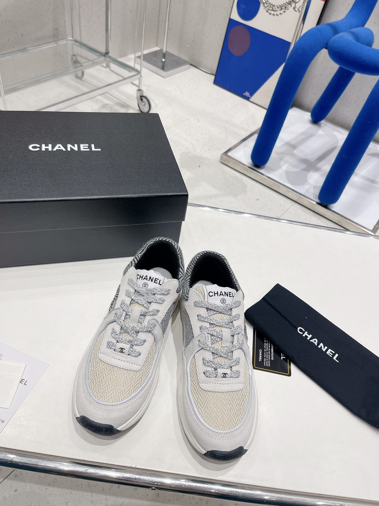 Ch**el Sneakers Grey For Women