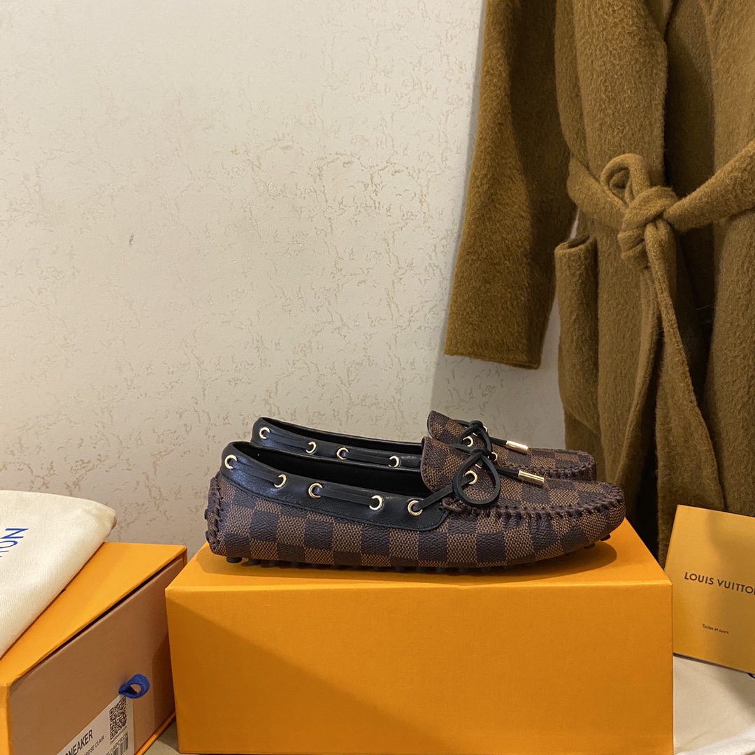 L0vis Vvtt0n Gloria Flat Loafer Brown For Women