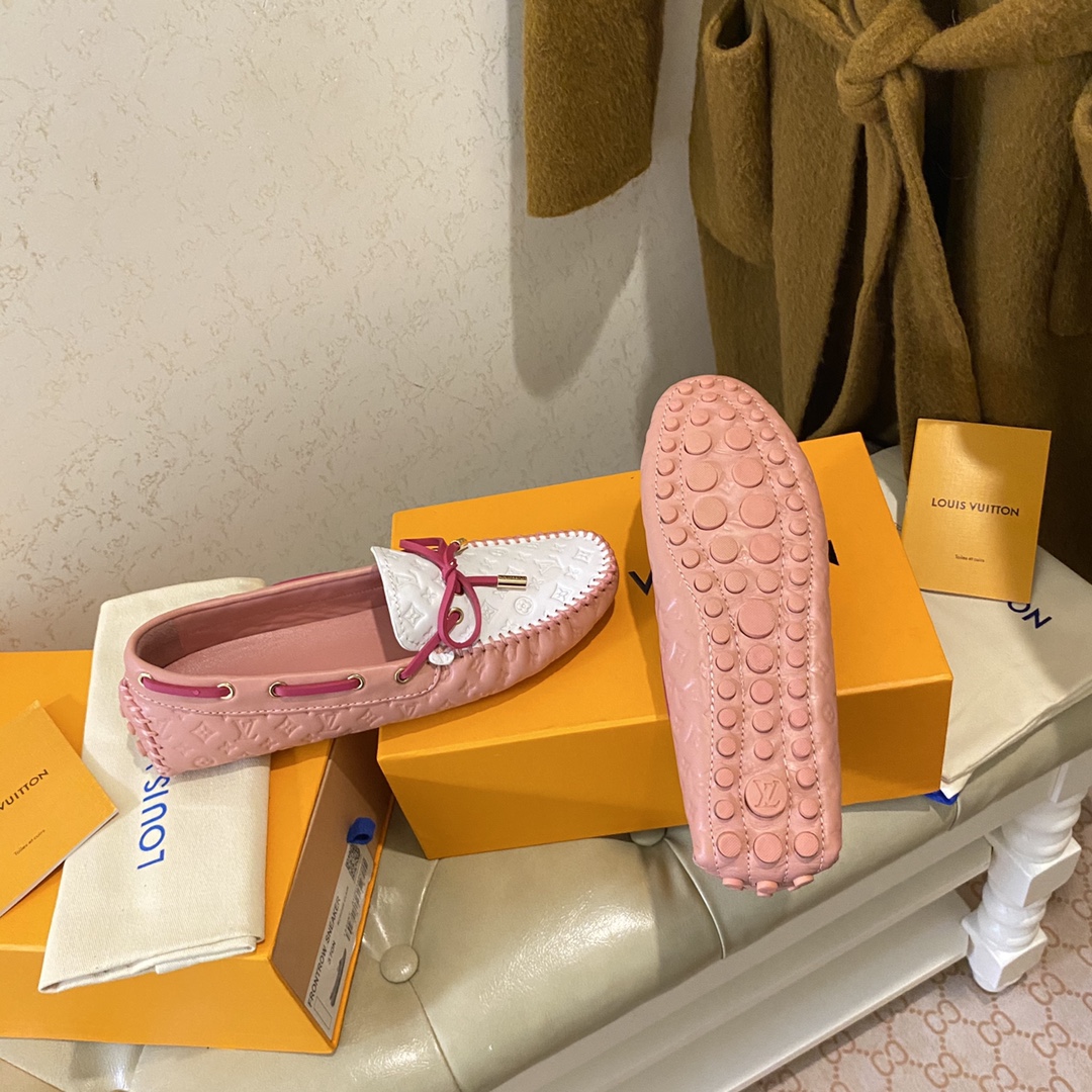 L0vis Vvtt0n Gloria Flat Loafer Pink For Women