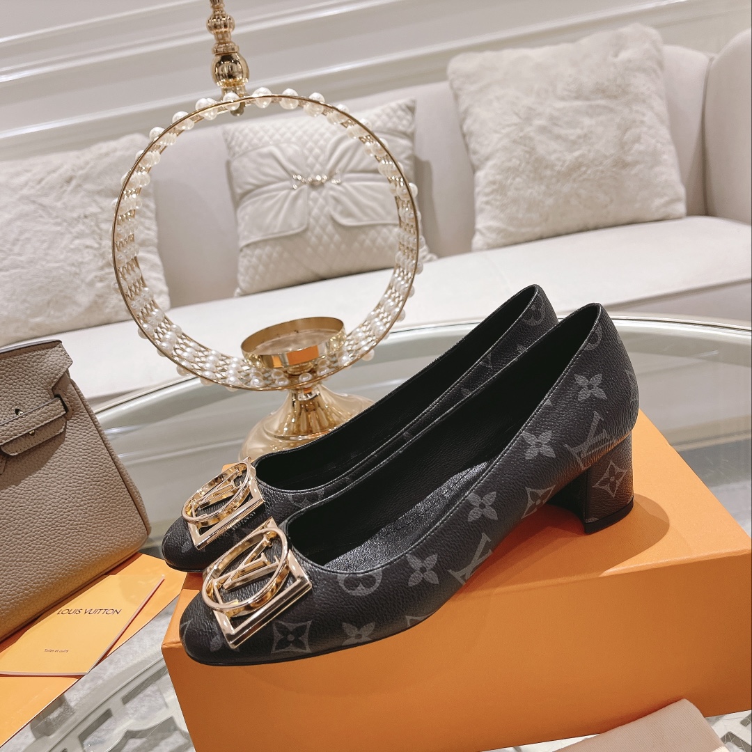 L0vis Vvtt0n Madeleine Pump Black For Women 4.5cm/1.8in