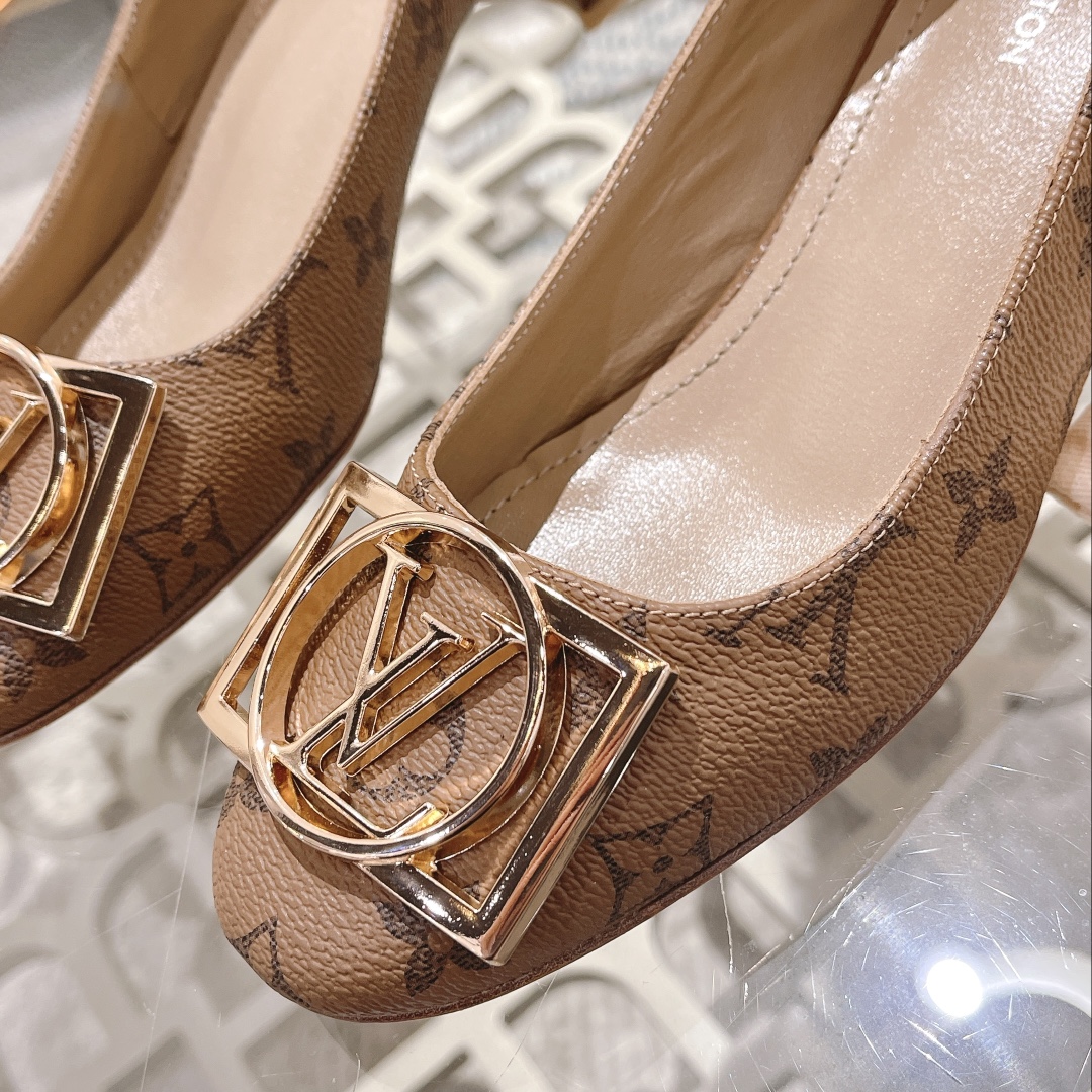 L0vis Vvtt0n Madeleine Pump Brown For Women 4.5cm/1.8in
