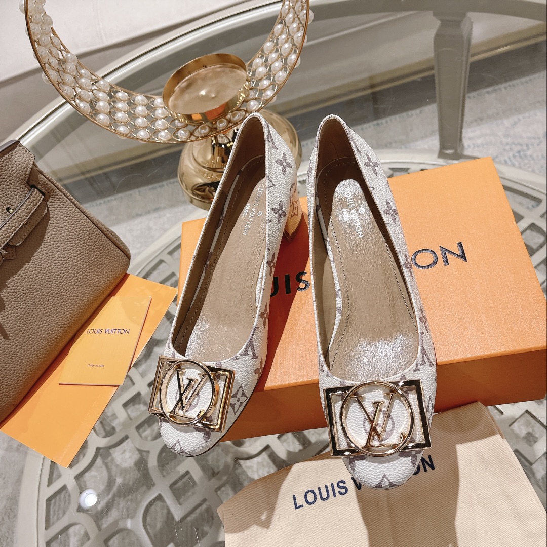 L0vis Vvtt0n Madeleine Pump White For Women 4.5cm/1.8in