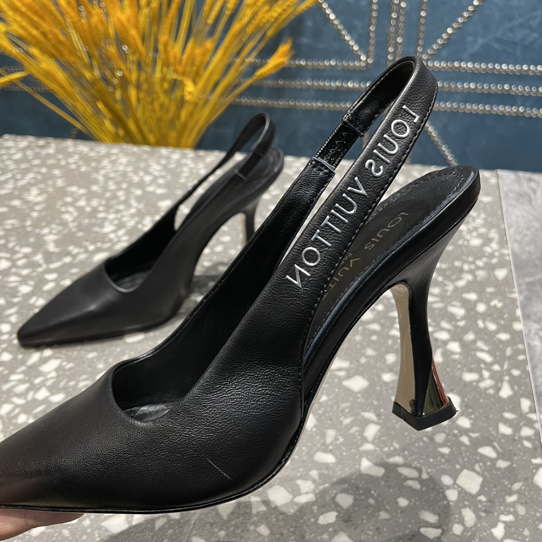 L0vis Vvtt0n Sparkle Slingback Pump Black For Women 1AB1E8
