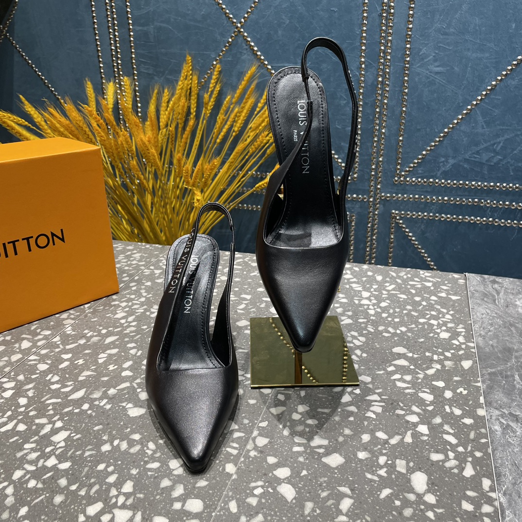 L0vis Vvtt0n Sparkle Slingback Pump Black For Women 1AB1E8