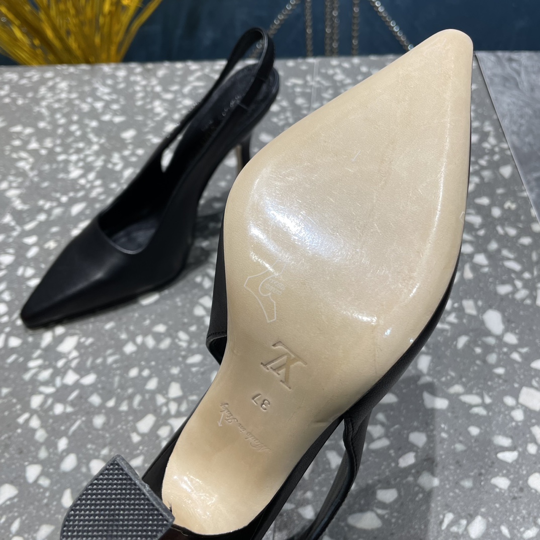 L0vis Vvtt0n Sparkle Slingback Pump Black For Women 1AB1E8