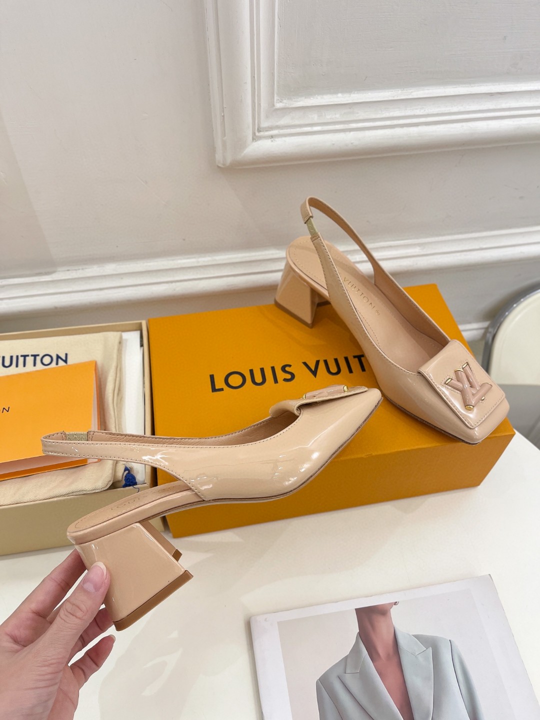 L0vis Vvtt0n Shake Slingback Pump Beige For Women
