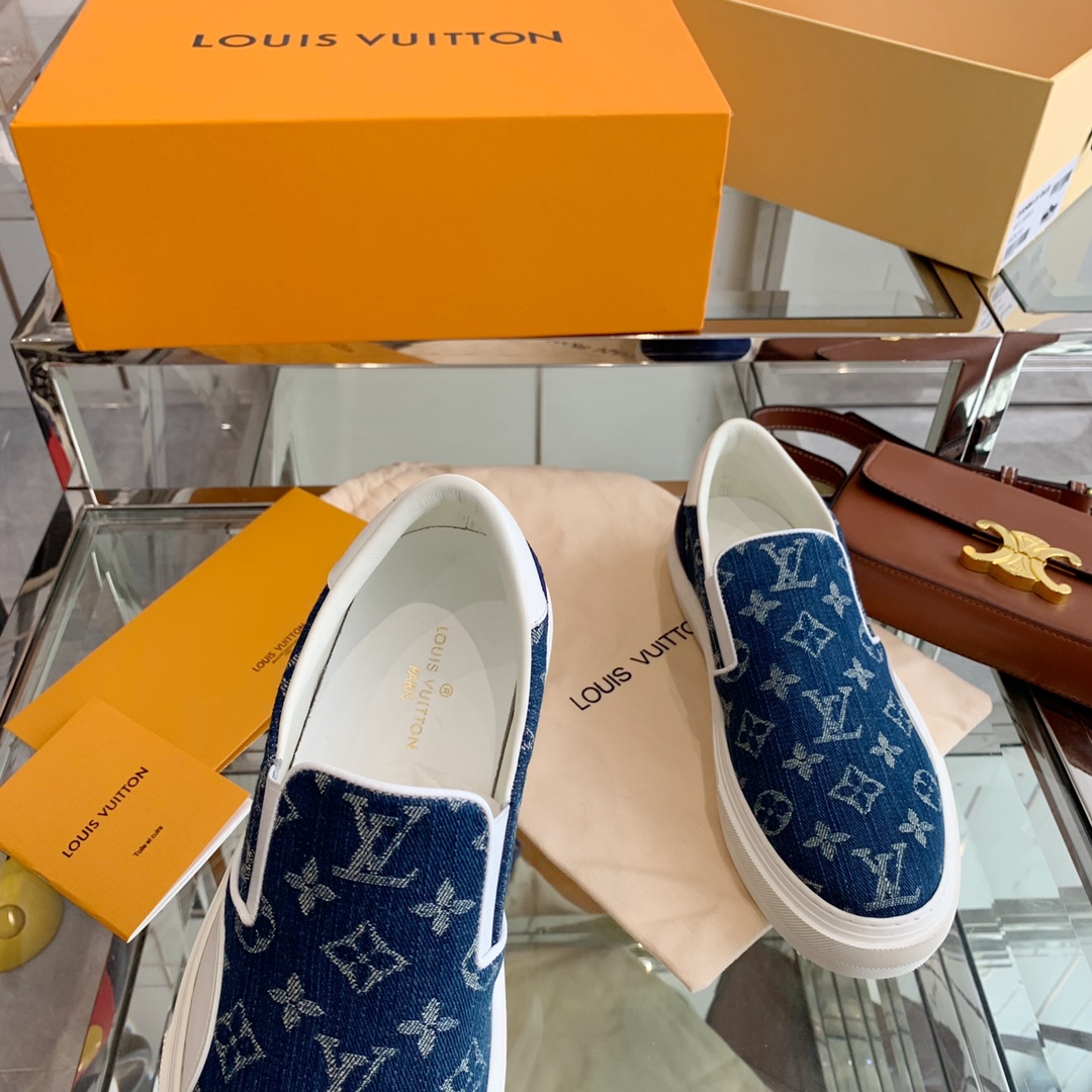 L0vis Vvtt0n Women’s Trocadero Slip On Blue For Women LV