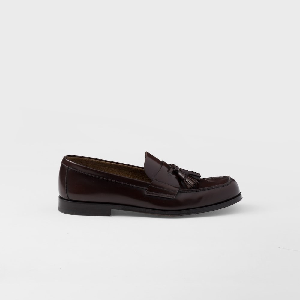 Pra*a Brushed Leather Loafers Sienna For Men 2DB214_055_F0038_F_C000