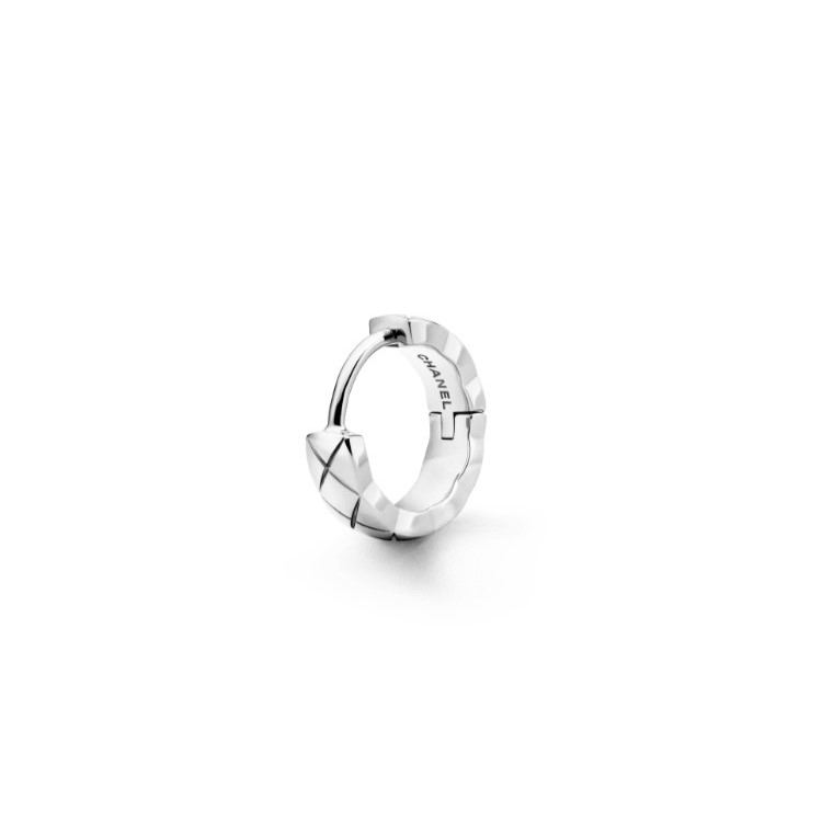 Ch**el Coco Crush Single Earring White Gold For Women J12687