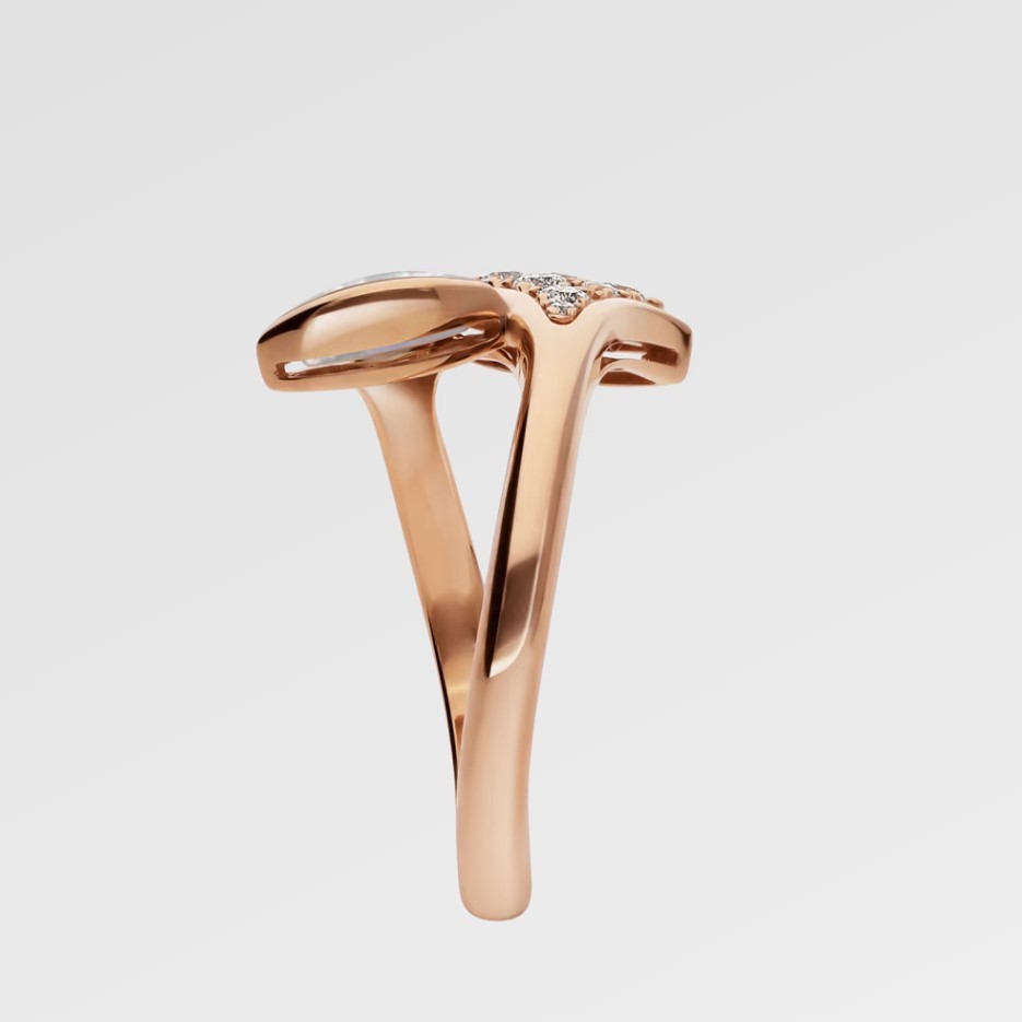 Bv1g*ai Divas’ Dream Ring Rose Gold For Women 353806