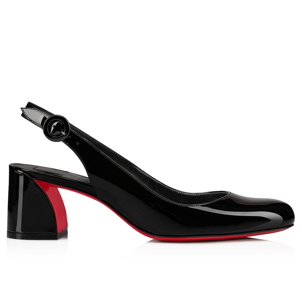 Chr1st1an Louboutin So Jane Sling Pumps Black For Women 55mm 3230029B439 39 EU – 8 US – 24.5 Cm – 9.64 In