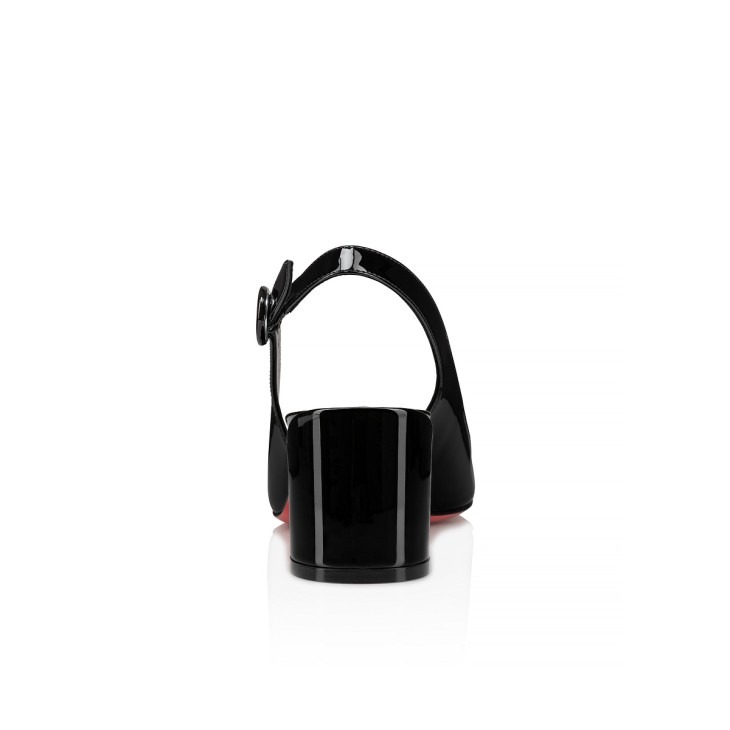 Chr1st1an Louboutin So Jane Sling Pumps Black For Women 55mm 3230029B439 39 EU – 8 US – 24.5 Cm – 9.64 In