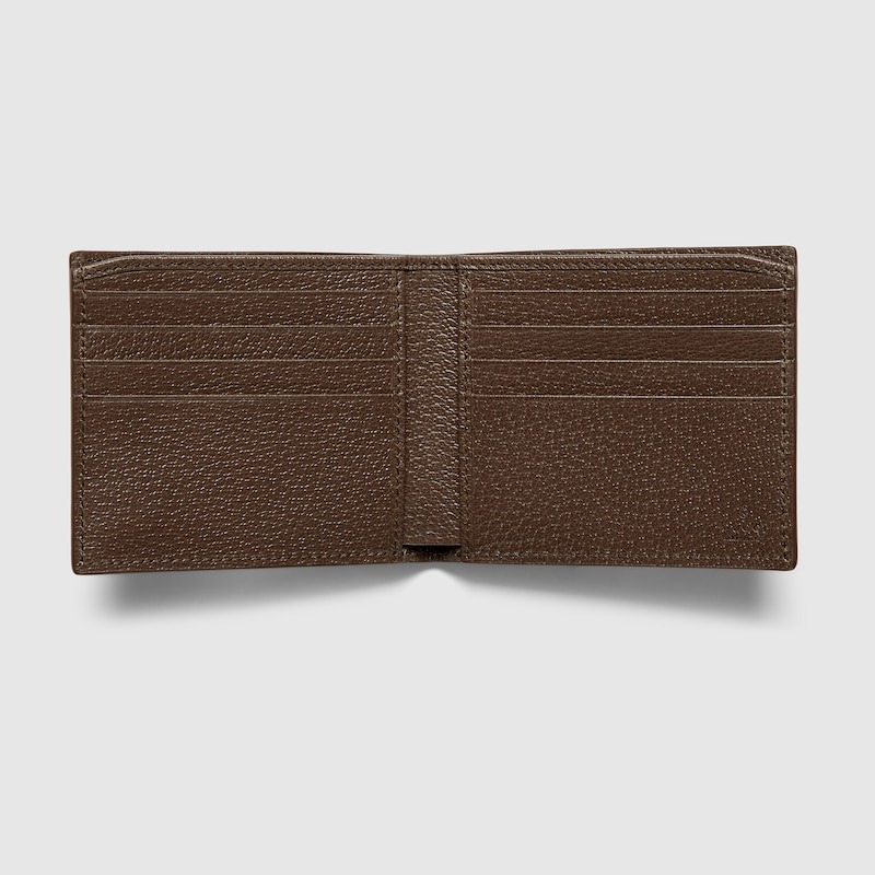 Gvc*1 Grey Interior Bi-Fold Wallet Beige And Ebony For Men 4.3in/11cm 768243 FACQC 9773