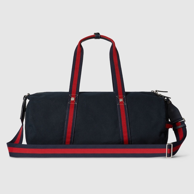 Gvc*1 Large Printed Canvas Duffle Bag Dark Blue 21.3in/54cm 816866 FAD78 4044