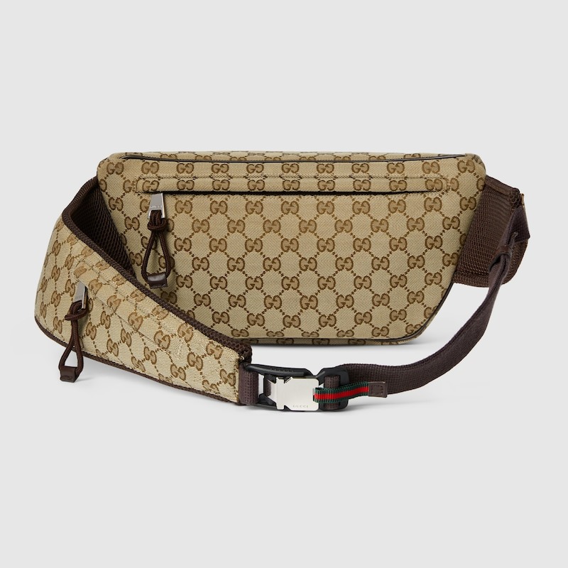 Gvc*1 Small GG Belt Bag Beige And Dark Brown For Men 12.6in/32cm 804262 FADUK 9853