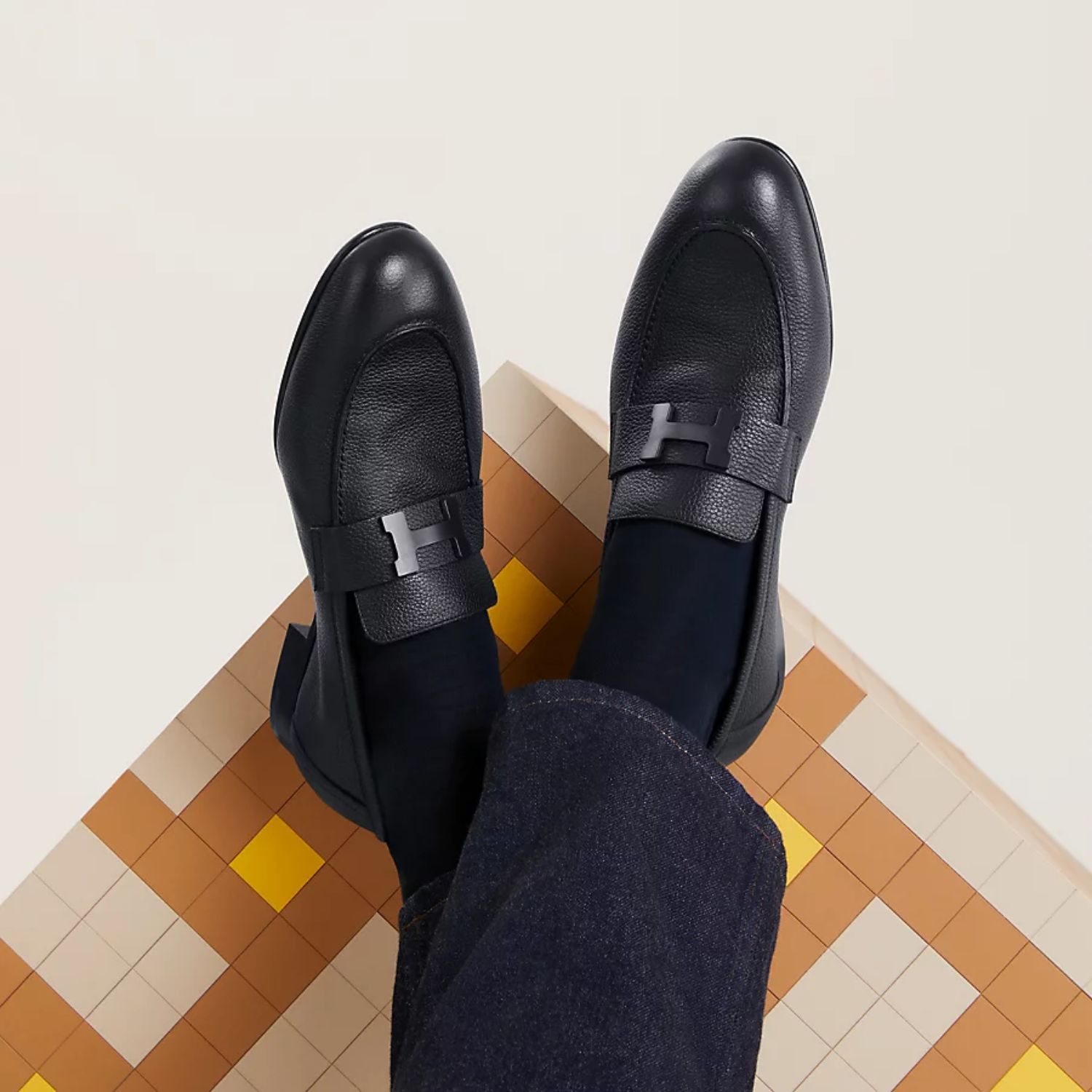 H**me5 Paris Loafer Noir For Men – H241883ZA02410