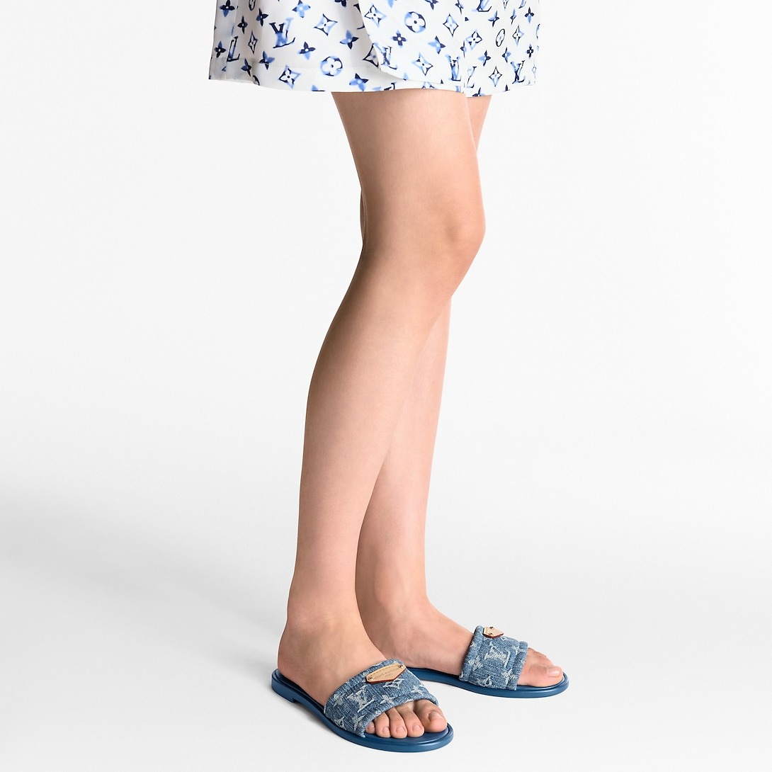 L0vis Vvtt0n Lily Flat Mule Blue For Women 1AGX78