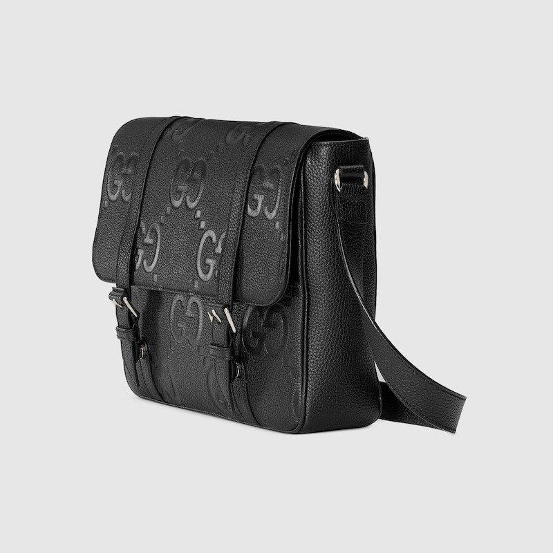 Gvc*1 GG Jumbo Medium Messeger Bag Black For Men 12.2in/31cm 760234 AABY0 1000