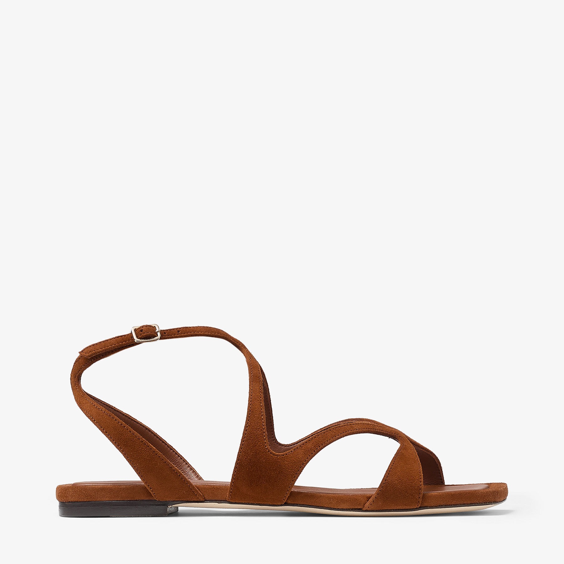 J1m*y Ch00 Ayla Flats Tan For Women AYLAFLATSUE