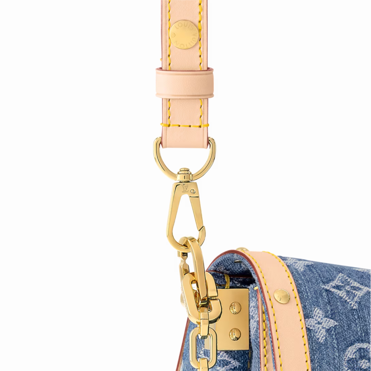L0vis Vvtt0n Dauphine Soft GM Denim Blue For Women 11in/28cm M13319