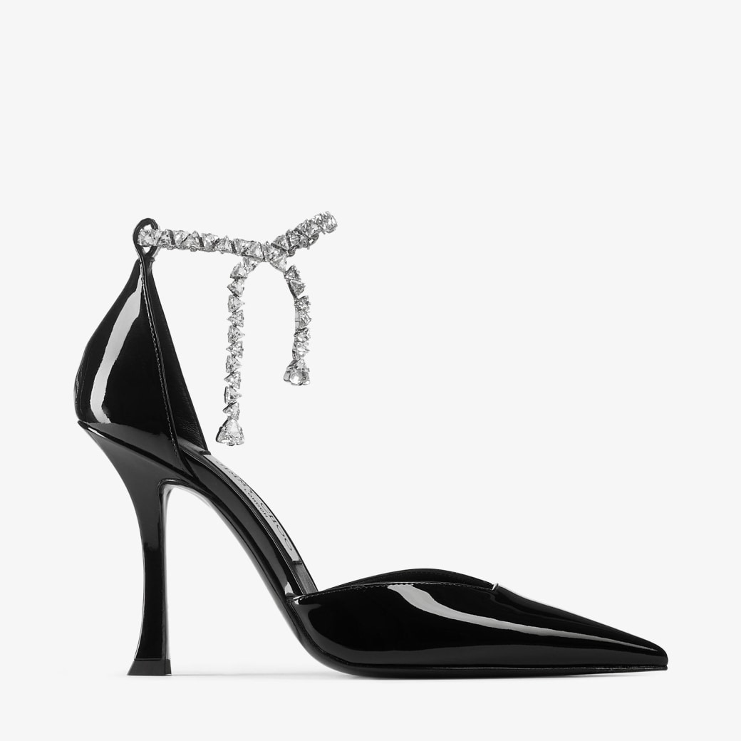 J1m*y Ch00 Stevie 100 Pumps Black For Women STEVIE100PAT