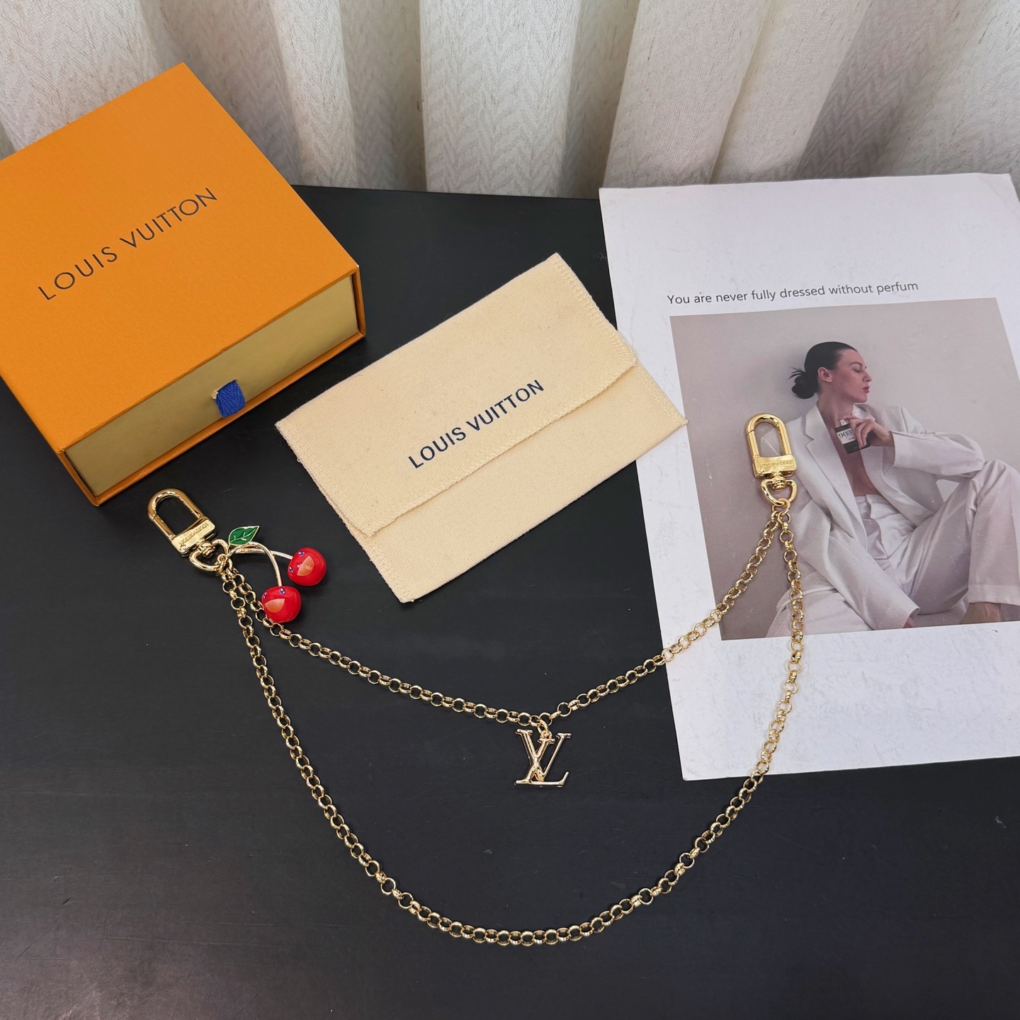 L0vis Vvtt0n LV x TM Cerise Bag Chain Gold-Toned For Women M02598