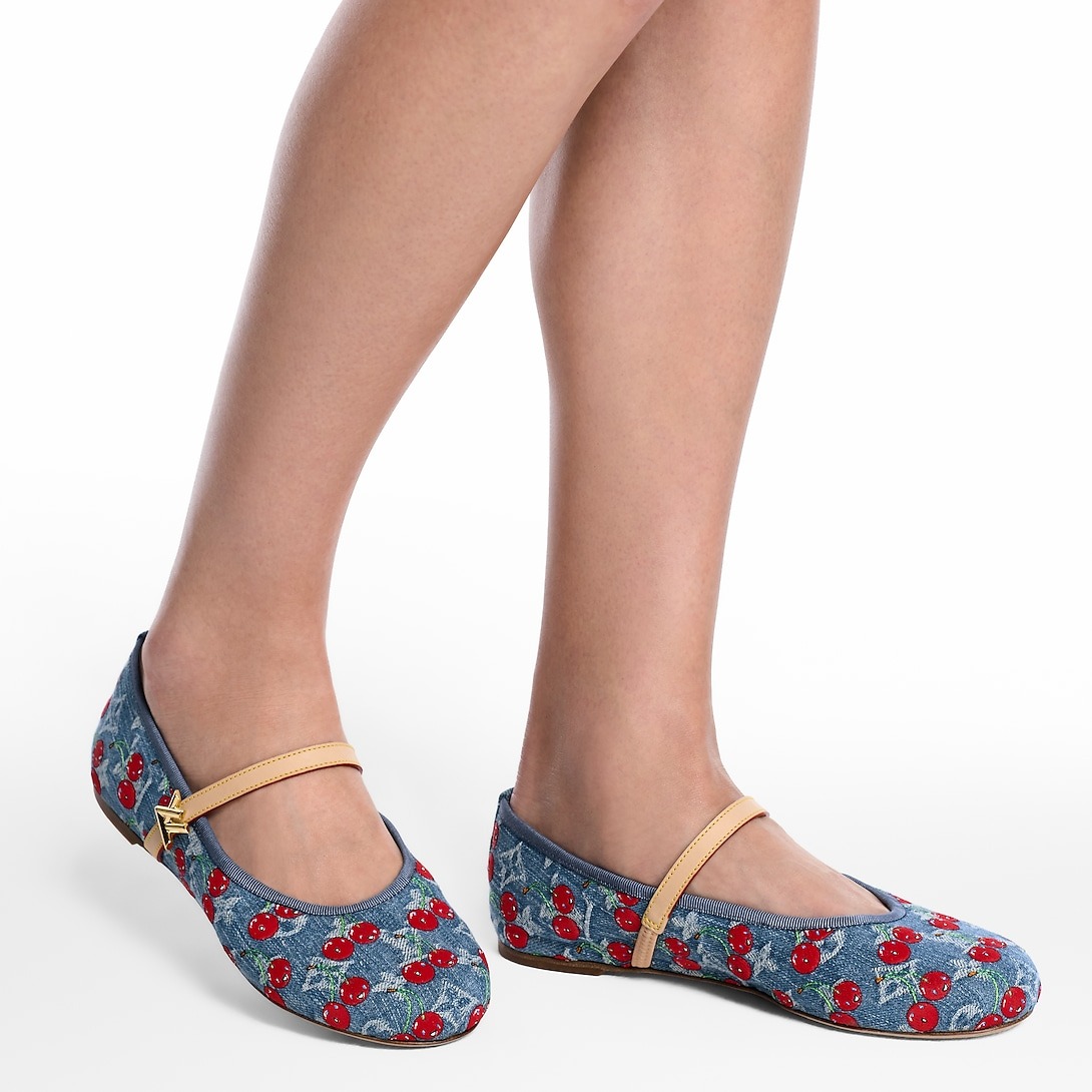 L0vis Vvtt0n LV x TM Romy Flat Ballerina Denim For Women 1AHKOV