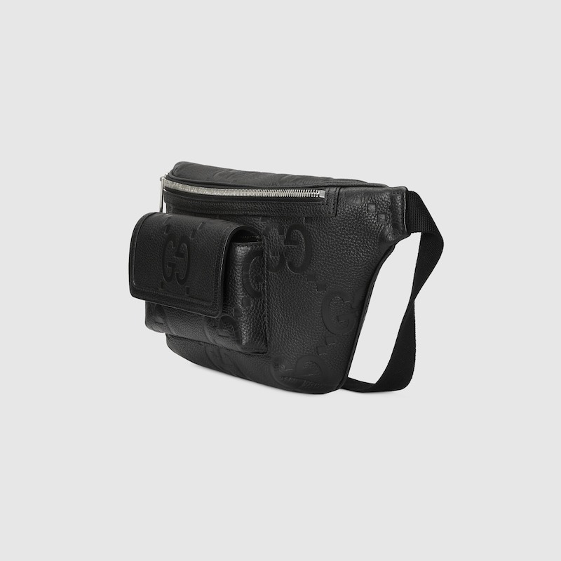 [True-to-ORIGINAL] Gvc*1 GG Jumbo Large Belt Bag Black For Men 26cm/10.2in ‎645093 AABY7 1000