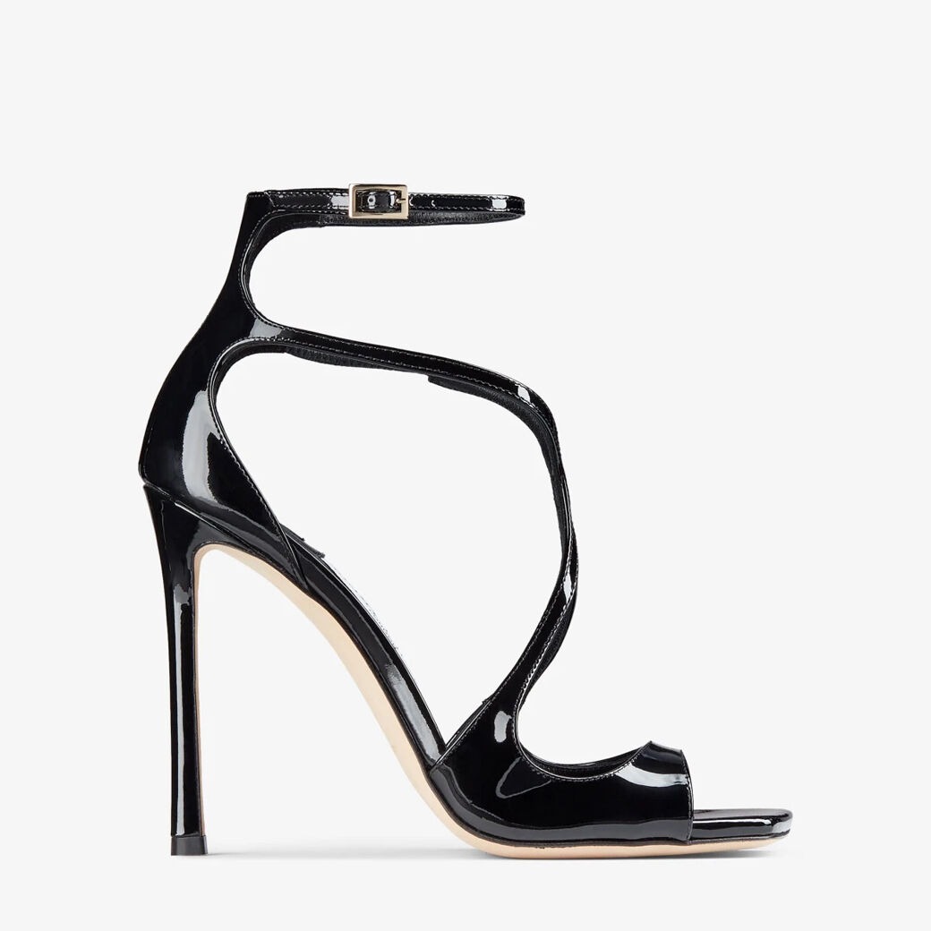 J1m*y Ch00 Azia 110 Black For Women AZIA110PAT