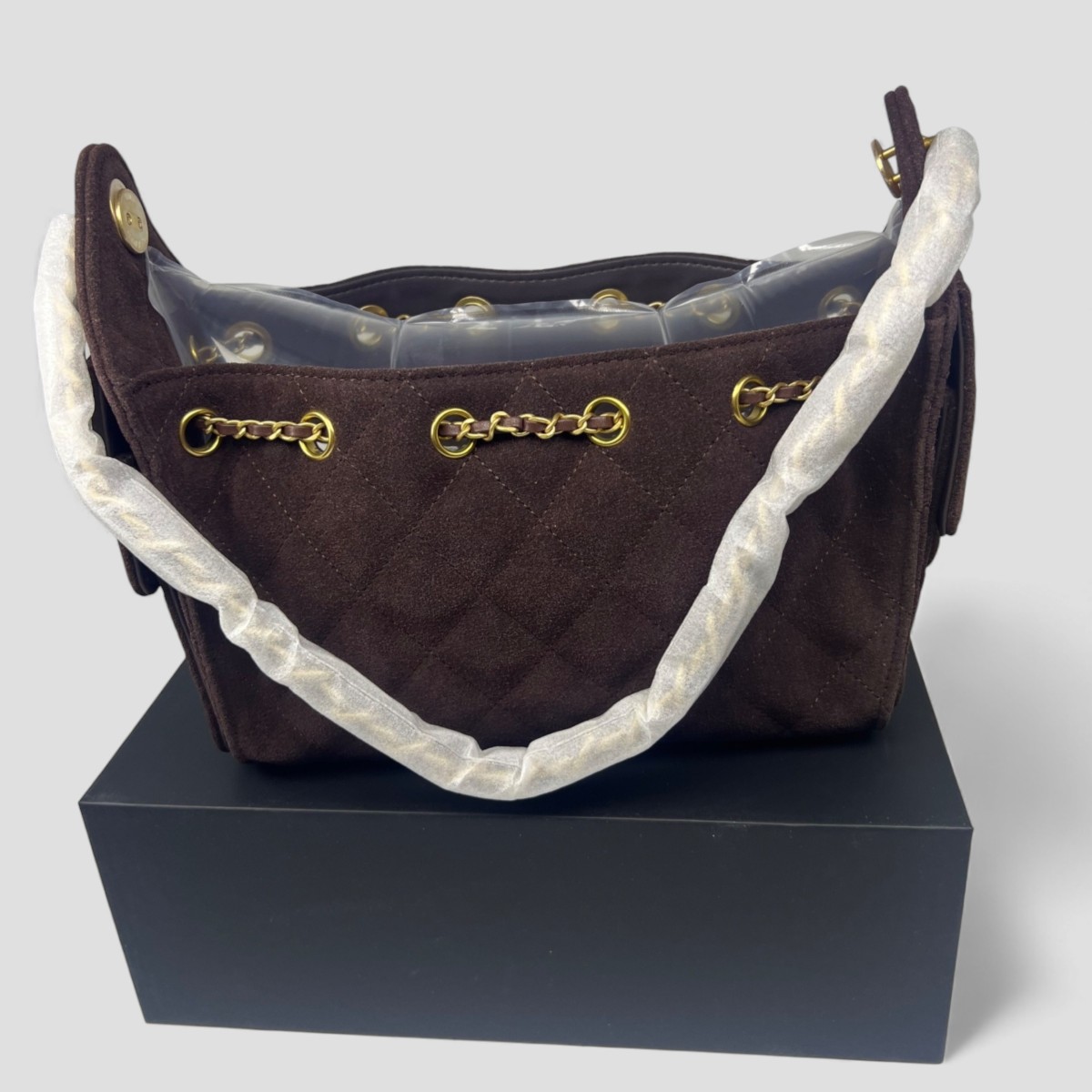 Ch**el 25 Mini Handbag Dark Brown For Women 8.7in/22cm AS5631-B18799-U3950
