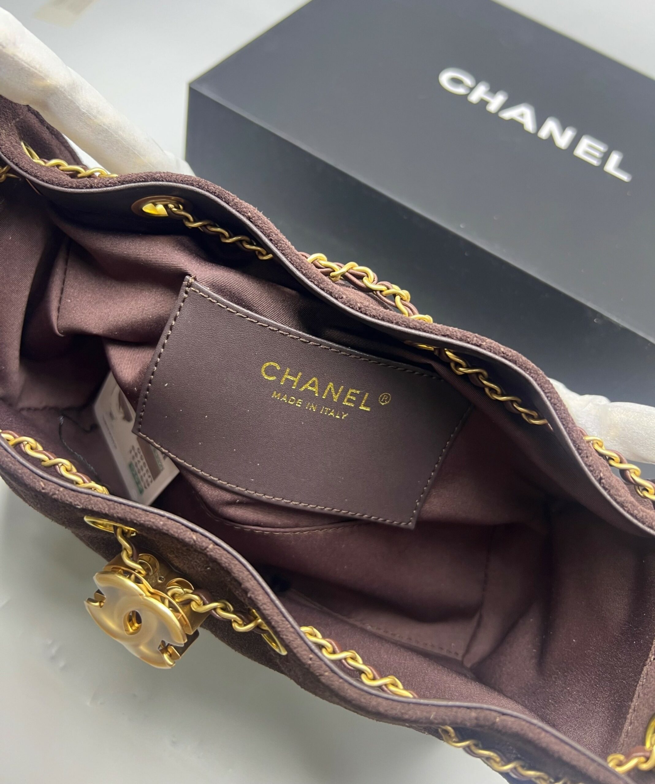 Ch**el 25 Mini Handbag Dark Brown For Women 8.7in/22cm AS5631-B18799-U3950