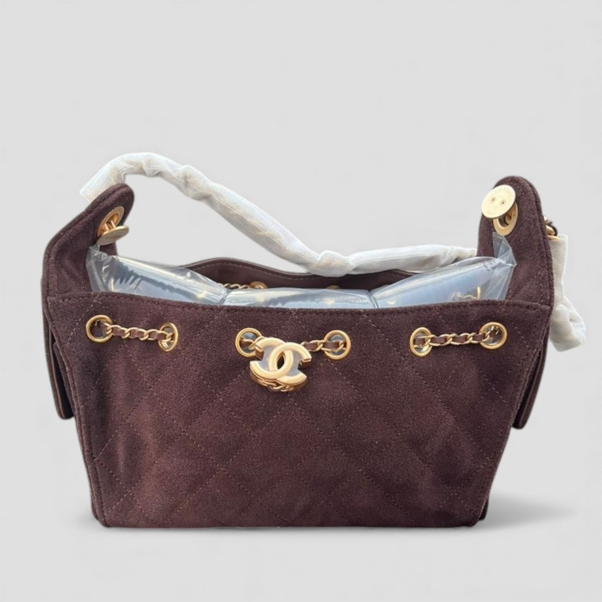 Ch**el 25 Mini Handbag Dark Brown For Women 8.7in/22cm AS5631-B18799-U3950