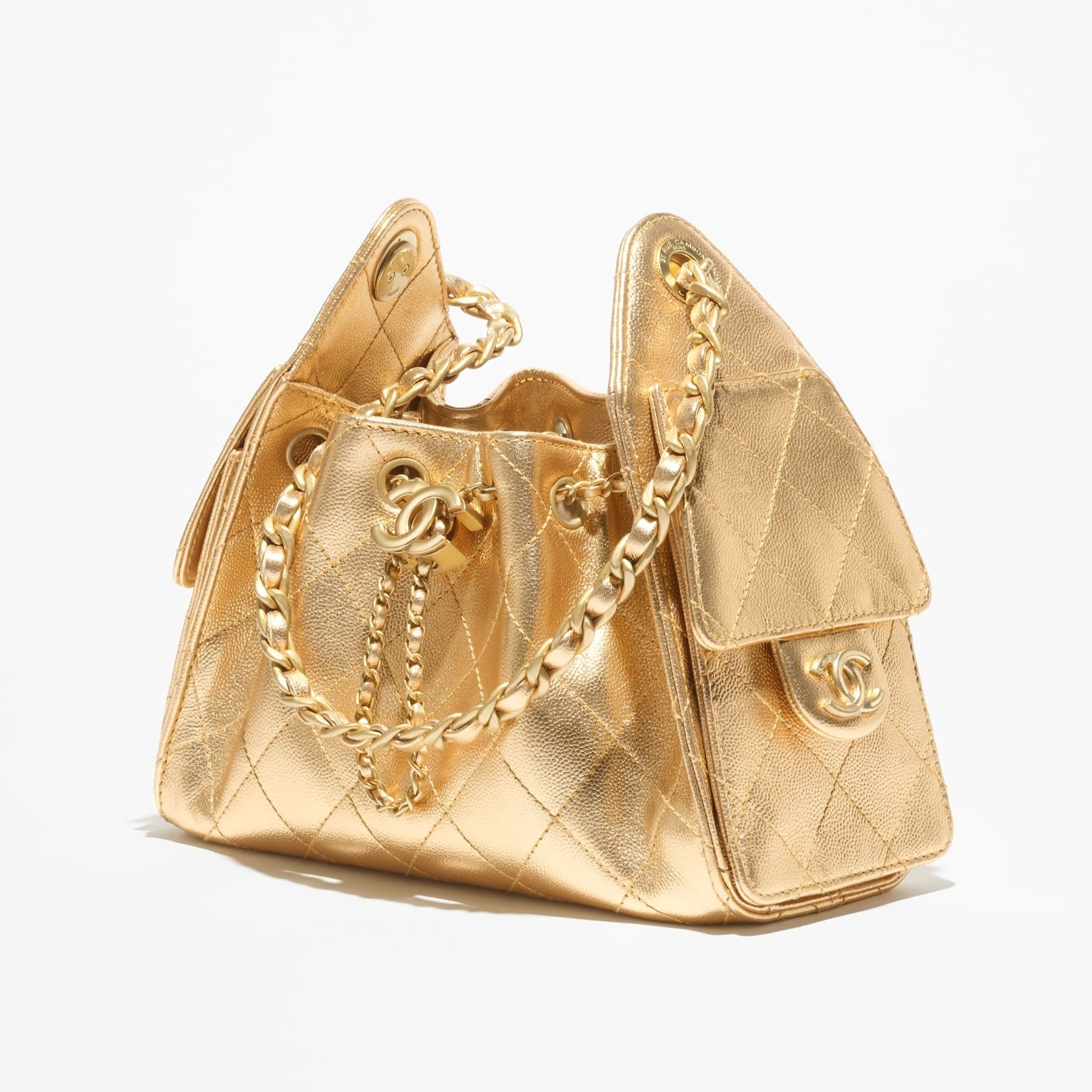 Ch**el 25 Mini Handbag Gold For Women 8.7in/22cm AS5631-B22719-U5344