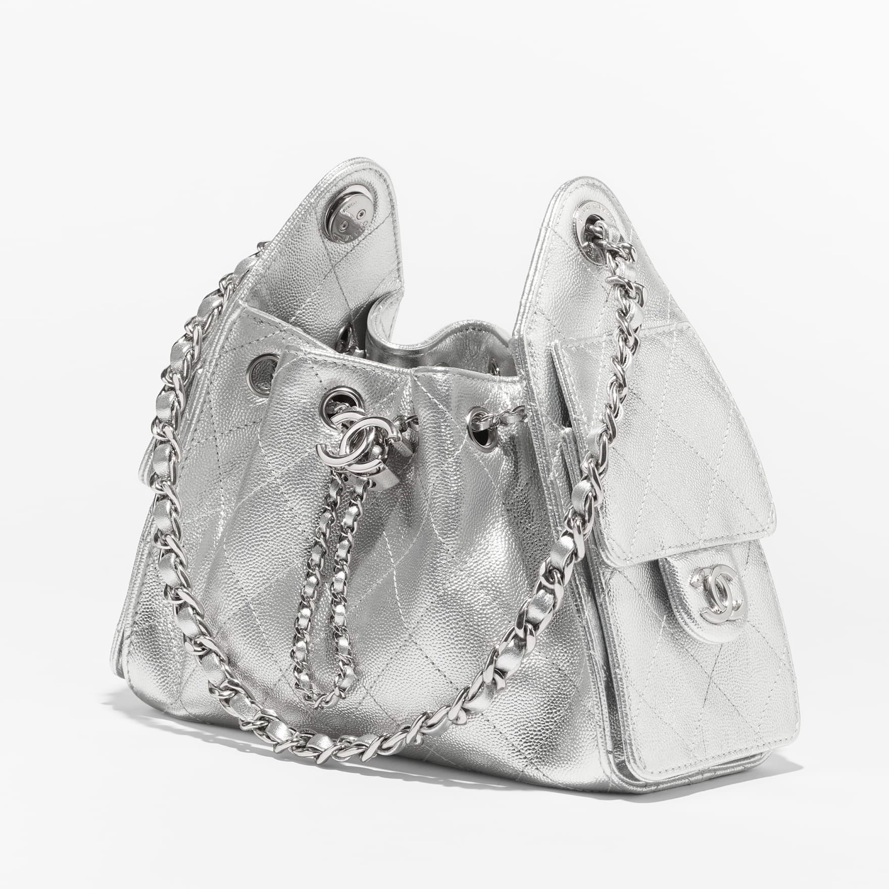 Ch**el 25 Mini Handbag Silvery For Women 8.7in/22cm AS5631-B22716-U5341