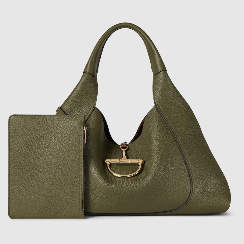 [True-to-ORIGINAL] Gvc*1 Softbit Maxi Shoulder Bag Forest Green For Women 18.1in/46cm 837466 AAEAO 3332