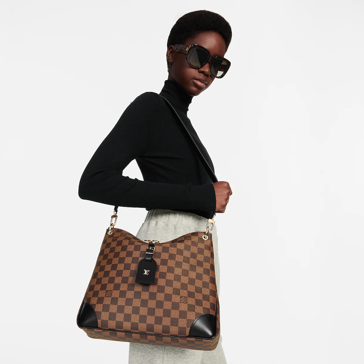 L0vis Vvtt0n Odeon MM Damier Ebene Brown For Women 12.2in/31cm N50062