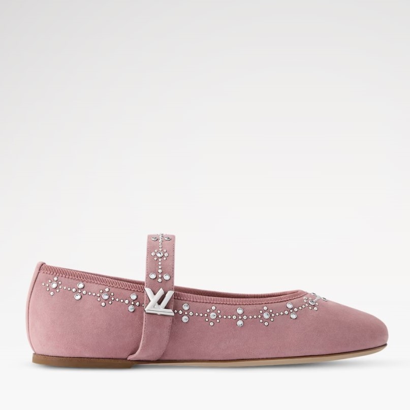 L0vis Vvtt0n Romy Flat Ballerina Vintage Pink For Women 1AICXP