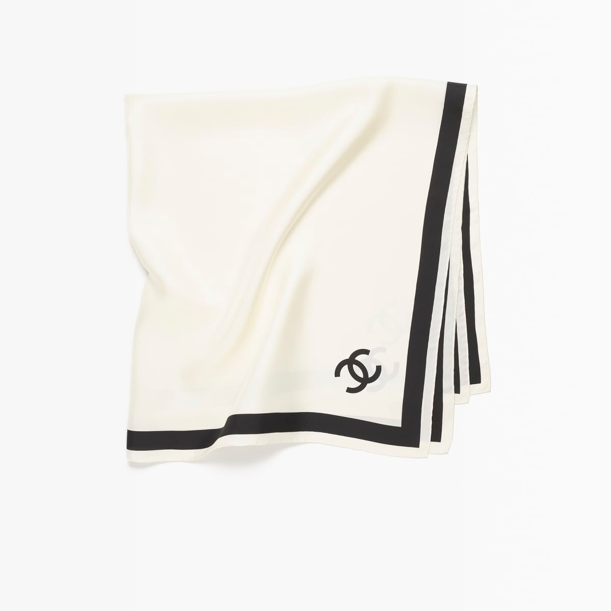 Ch**el Square Scarf Ecru/ Black For Women AAB938-B24346-UA149