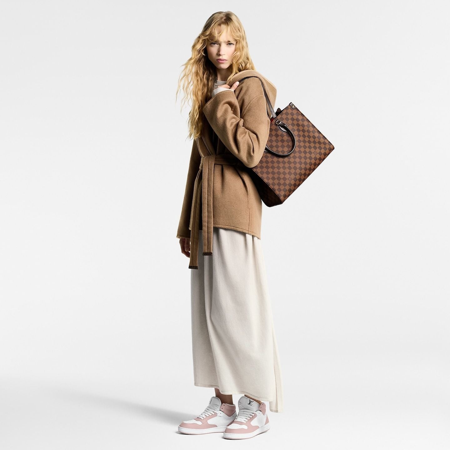 L0vis Vvtt0n OnTheGo MM Tote Bag 13.8in/ 35cm Damier Ebene Gold Hardware For Women N00065