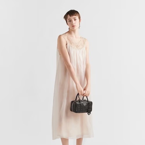 [True-to-ORIGINAL] Pra*a Antique Nappa Multi-Pocket Top-Handle Bag Black For Women 9.5in/24cm 1BB098-UVL-F0002-V-T2O