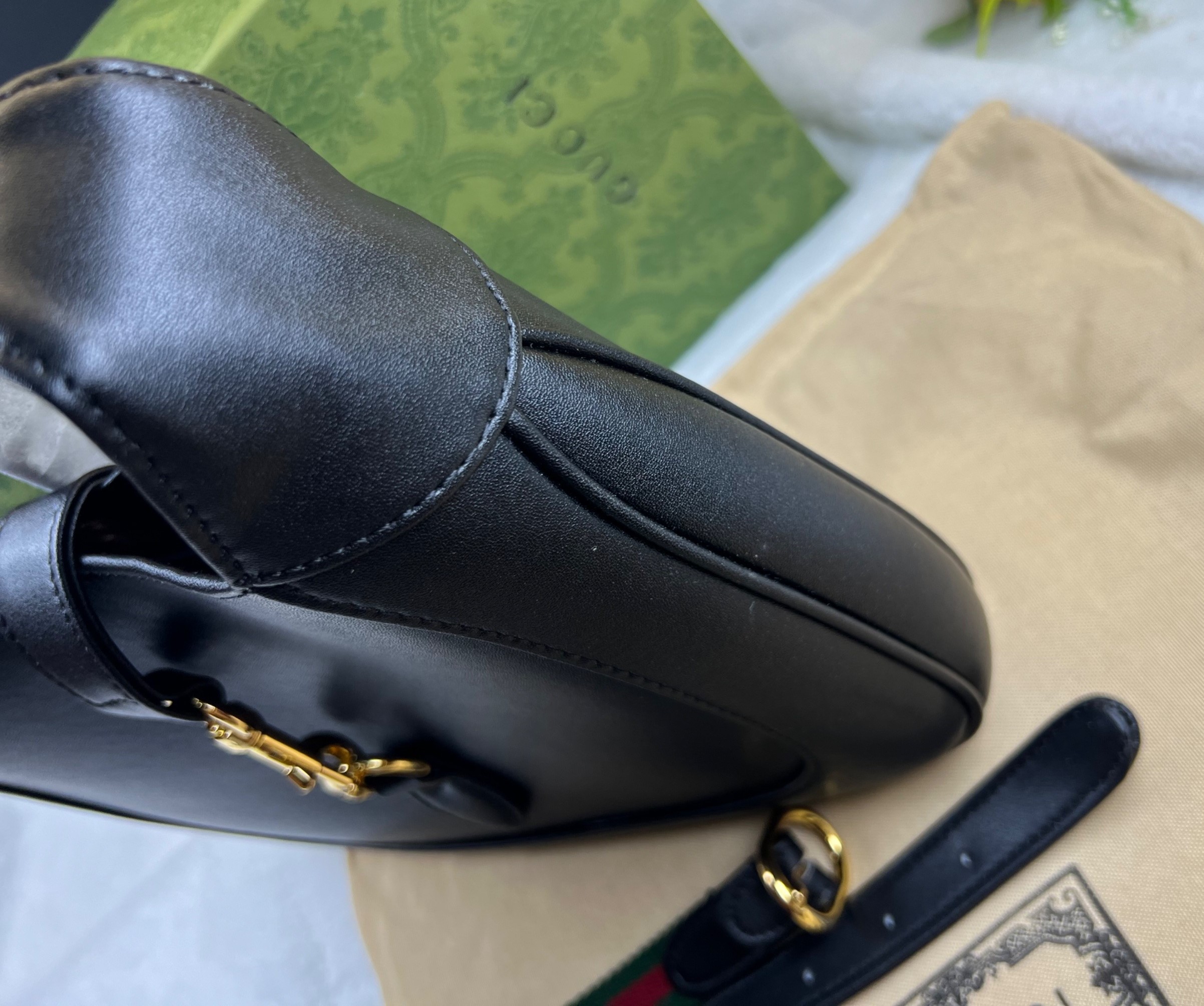 Gvc*1 Jackie 1961 Small Shoulder Bag Black For Women, Women’s Bags 10.8in/28cm GG 636709 10O0G 1000
