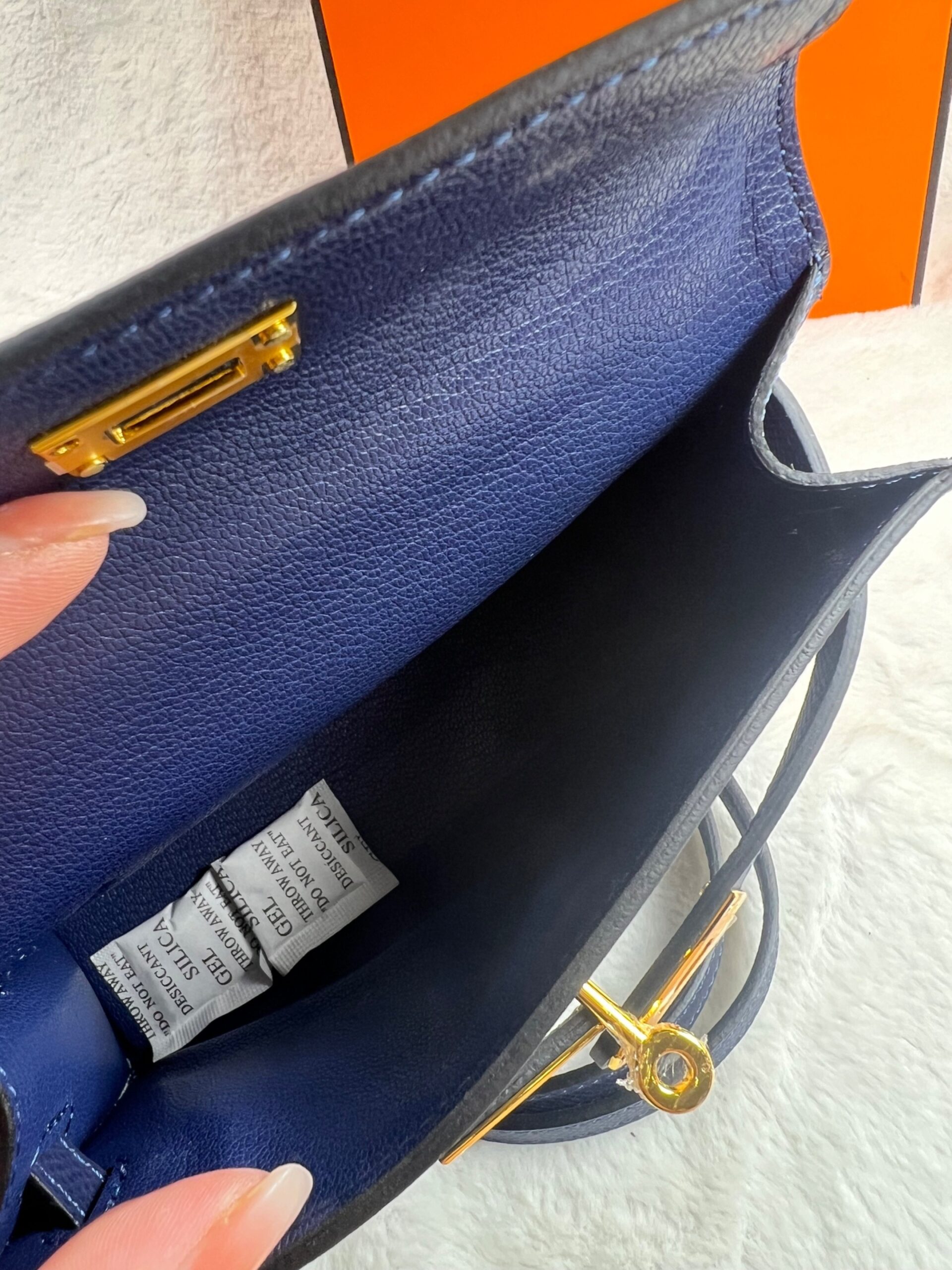 H**me5 Kelly 19 Blue France Epsom Bag For Women, Women’s Handbags, Shoulder Bags 7.5in/19cm