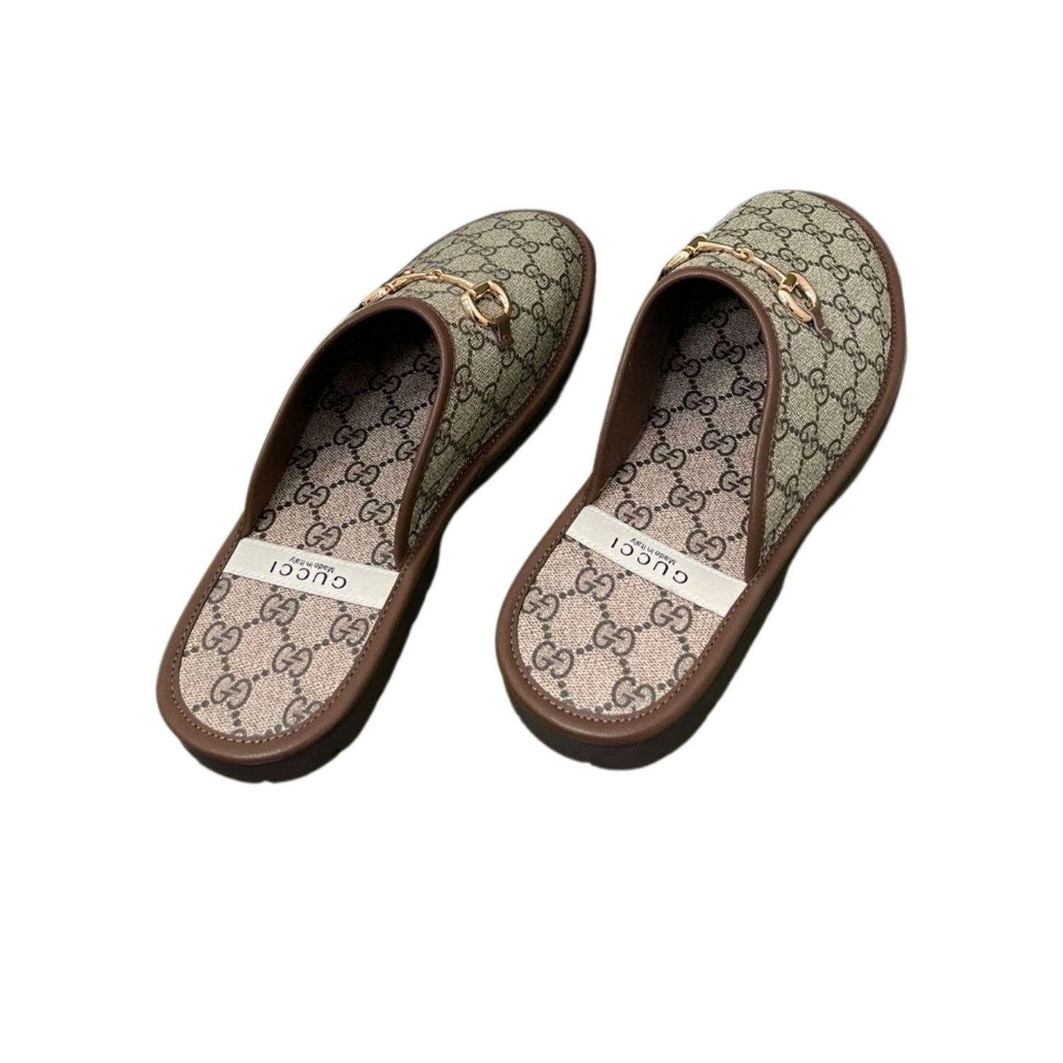 Gvc*1 Men’s GG Slipper With Horsebit Gray For Men GG Shoes 694249