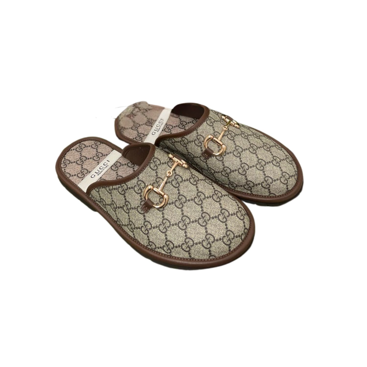 Gvc*1 Men’s GG Slipper With Horsebit Gray For Men GG Shoes 694249