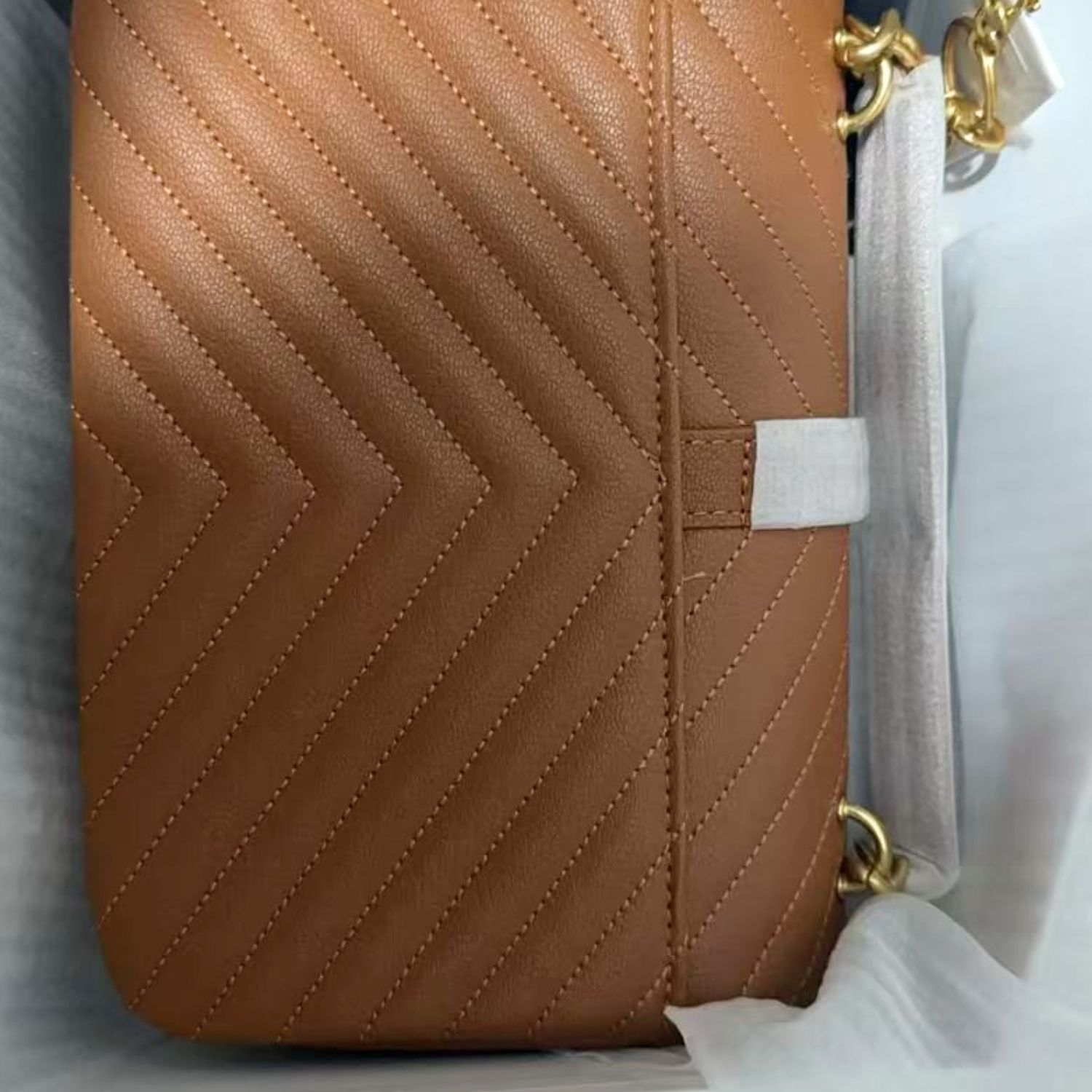 Sa1nt Lau*nt College Medium Chain Bag Brown For Women 9.4in/24cm 6002791U8077715