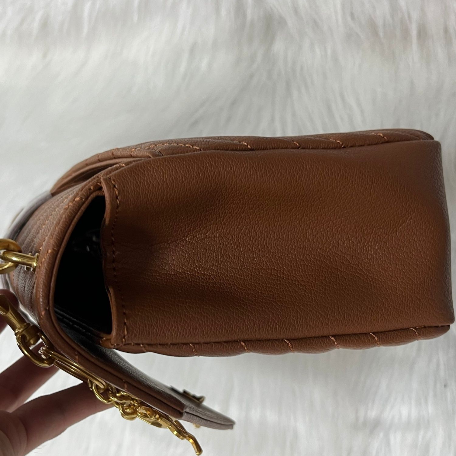 Sa1nt Lau*nt College Medium Chain Bag Brown For Women 9.4in/24cm 6002791U8077715