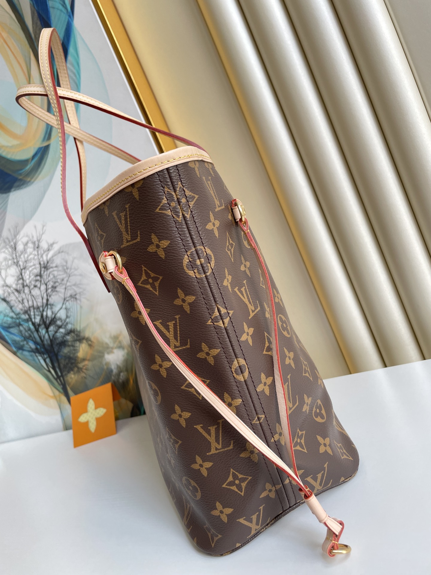 L0vis Vvtt0n Neverfull MM Monogram Canvas Red For Women, Women’s Handbags, Shoulder Bags 12.6in/31cm LV M46987