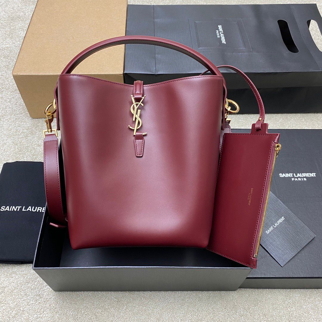 Sa1nt Lau*nt LE 37 Crossbody Bag 9.8in/ 25cm Rouge Cabernet For Women