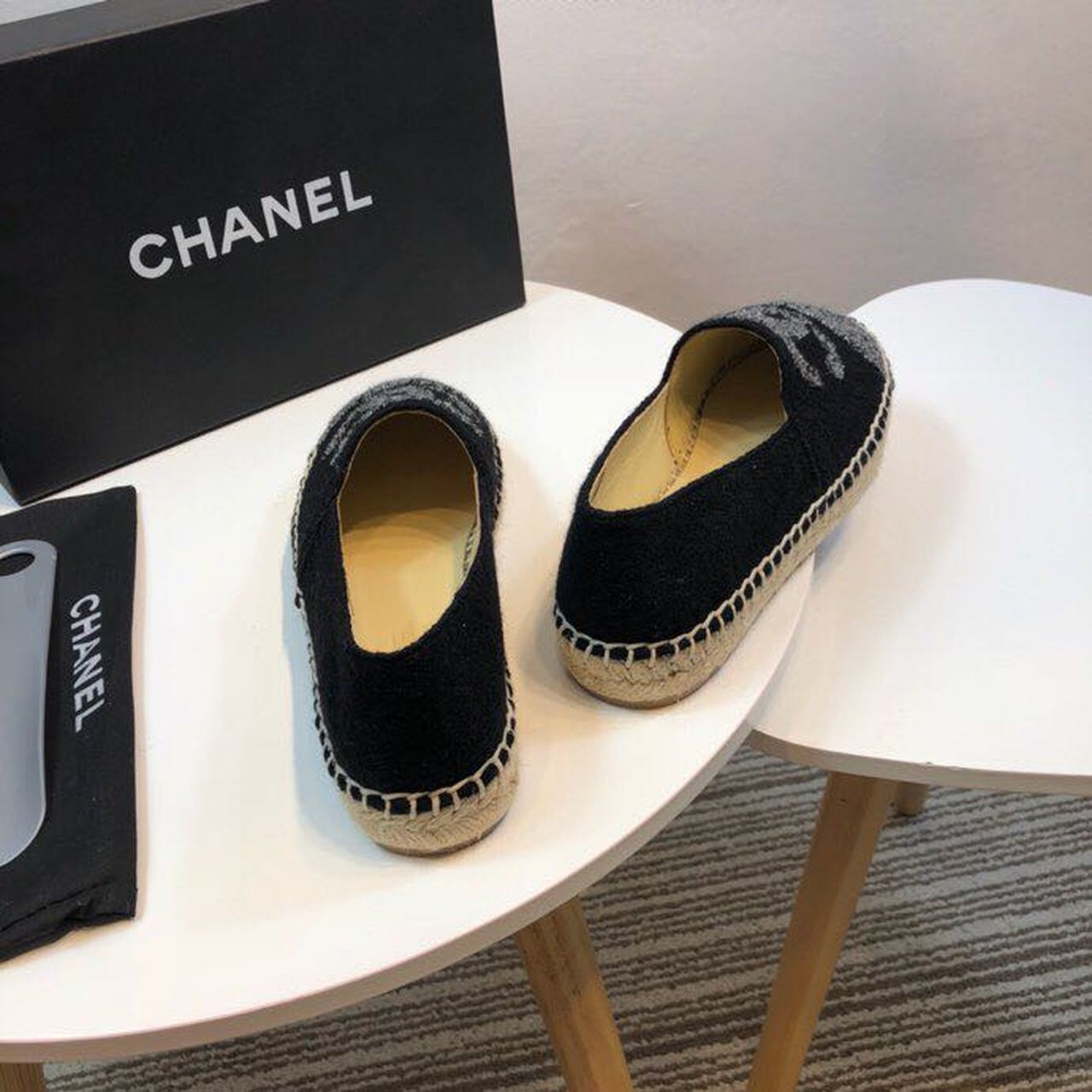 Ch**el Espadrille Black/Grey For Women, Women’s Shoes G29762