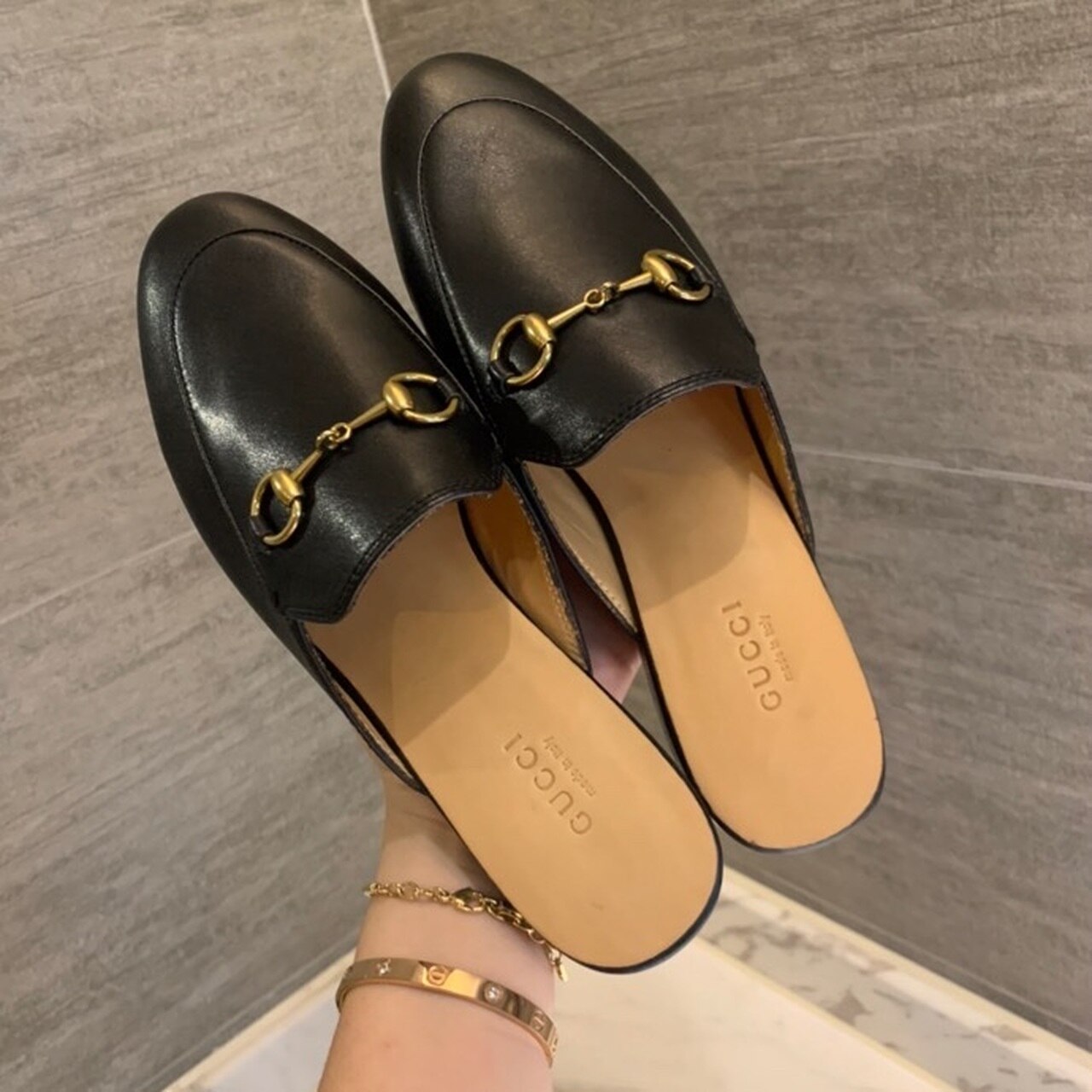 Gvc*1 Princetown Slipper Black For Women GG 423513 BLM00 1000